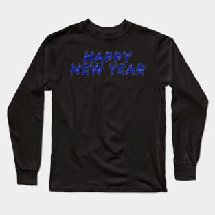 Happy New Year - Blue Long Sleeve T-Shirt